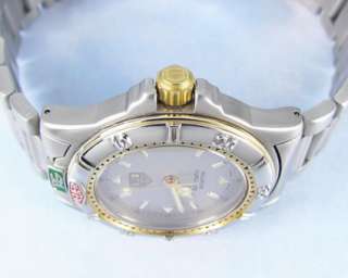 TAG Heuer Sweep Second Automatic 4000 Midsize Silver Grey Dial 18K 