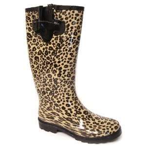   Leopard Print Wellies Ladies Wellington Boots (8.5): Everything Else