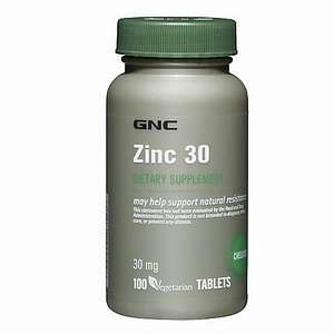  GNC Zinc 30, Vegetarian Tablets, 100 ea Health & Personal 