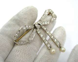 Belle Époque Tiffany & Co. Natural Pearls & 4.0ct Diamond Platinum 