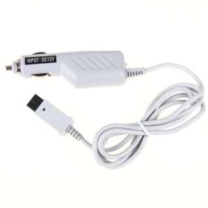 White Car Travel Charger Power Adapter for Nintendo Wii  