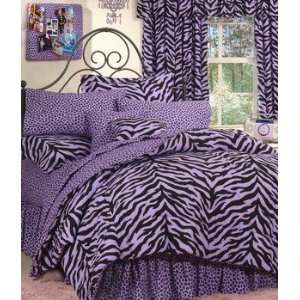  Purple Zebra Full Bed In A Bag Comforter Set By Karin Maki 