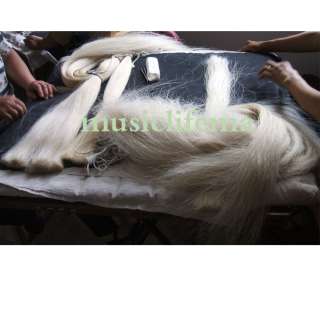 500g33 inch violin bow horse hair natural white mongol  