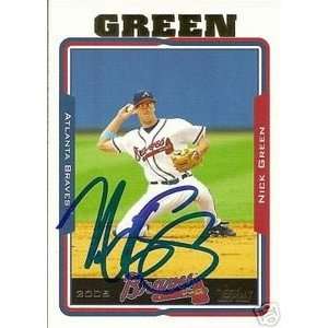  New York Yankees Nick Green Signed 2005 Topps Card 