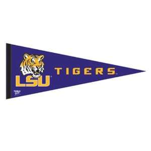  LSU Tigers 12 x 30 Purple Premium Felt Pennant: Sports 
