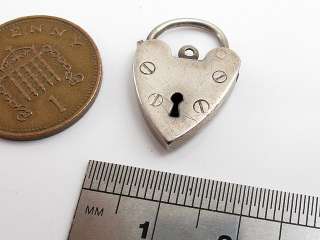 VINTAGE STERLING SILVER CHARM PENDANT TREASURE CHEST OPENS  