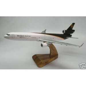   McDonnell Douglas MD 11 UPS Wood Model Airplane Small 