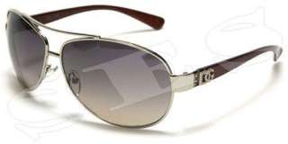 DG Eyewear Sunglasses Womens Aviator Silver Pink  