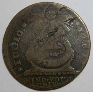 Fugio Cent 9.8 gram Never Cleaned 100% Original coin  