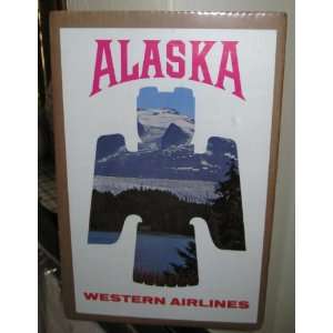  Alaska Travel Poster Western Airlines Advertising 