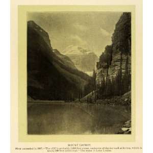  1905 Print Mount LeFroy Lake Louise Canadian Rockies 