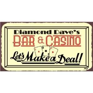  Diamond Daves Vintage Metal Art Game Room Poker Retro Tin 