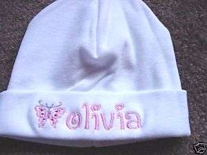Personalized Girls Baby Infant Newborn Hat Cap W/name  