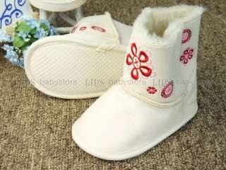 A263 new baby toddler girl white fur boots shoes size 2 3 4  