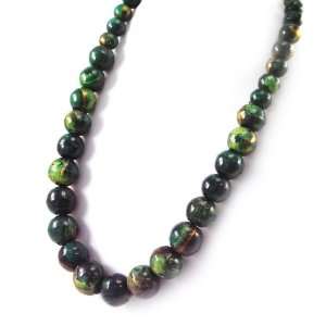  Double length necklace of designer Coloriage green 