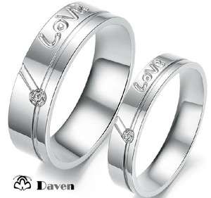 Classic Titanium Steel Promise Love Ring Couple Wedding Bands Many 