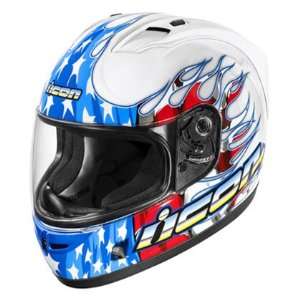 Icon Alliance SSR Helmet   Britton Igniter, White Sports 