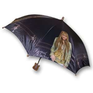  Hannah Montana Guitar Handle Umbrella Gold Black Sun Cover 