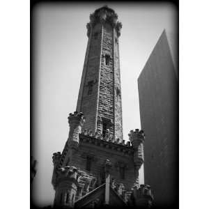  Chicago Water Tower Black and White Print CHBW9202 5x7 