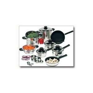   21 piece Stainless Waterless Cookware Set: Kitchen & Dining