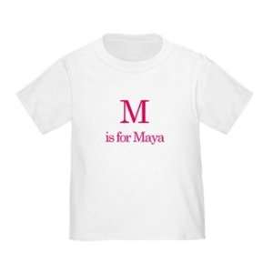  Personalized M is for Maya Infant Toddler Shirt: Baby