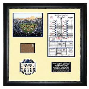  Joe Girardi 2008 Opening Day Framed Dirt Collage with 