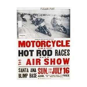  1950 Santa Ana Hot Rod Racing Poster Print: Home & Kitchen