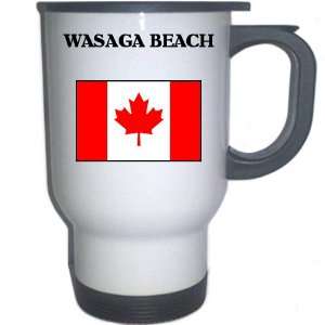  Canada   WASAGA BEACH White Stainless Steel Mug 
