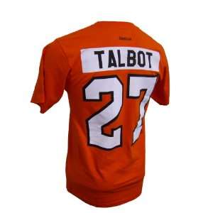 Reebok NHL Flyers #27 Max Talbot Orange Player Name/Number T Shirt 