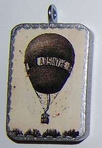 New Hot Air Balloon Absinthe Steampunk Pendant Necklace  