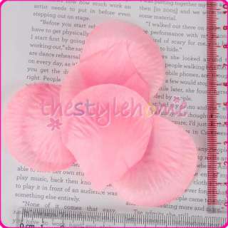 300pc Pink Flowers Silk Rose Petals Wedding Party Favor  