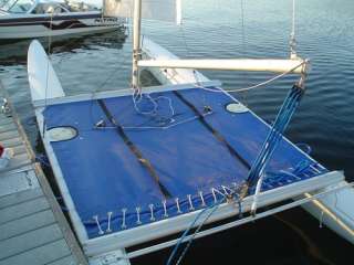 Prindle 16 W/ Ports Catamaran Trampoline   Blue  
