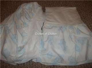 Vintage Suzys Zoo Animal Clouds Crib Dust Ruffle/Toddler Bed Skirt 