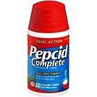 Pepcid Complete Heartburn & Acid Reducer 50 Mint Chewable Tabs   Dual 