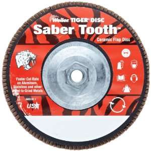 Weiler Saber Tooth High Density Abrasive Flap Disc, Type 27, Threaded 