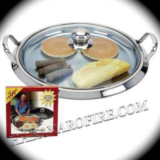 New Stainless Steel Round Pancake, French Toast Griddle w/ See Thru 