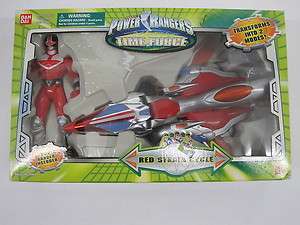 BANDAI  POWER RANGERS TIME FORCE   RED STRATA CYCLE MIP NEW  