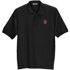  Indiana Hoosiers Black Pique Polo Shirt: Sports & Outdoors