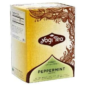 Yogi Herbal Tea, Purely Peppermint, 16 tea bags (Pack of 3):  