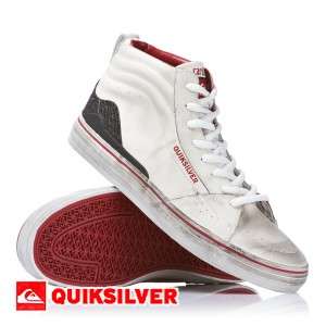 Mens Quiksilver Cardone 3 High Shoes   White/White/Red  