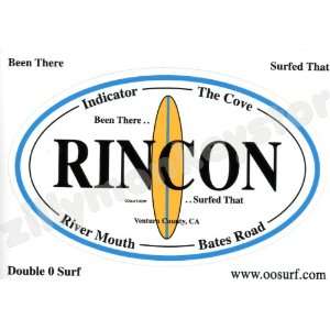  Rincon Ventura County Vinyl Surfing Decal Bumper Sticker 