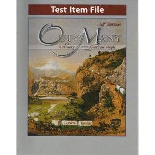 Test Item File book for Out of Many A History of the American People 