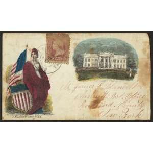   ,shield,American flag,patriotic,White House,1862