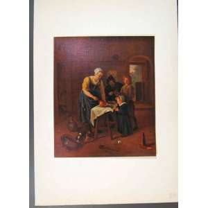   Before Meat Famous Painting By Jan Steen Fine Art: Home & Kitchen