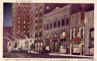 1943 HARVEYS RESTAURANT   WASHINGTON DC Mayflower Hotel  