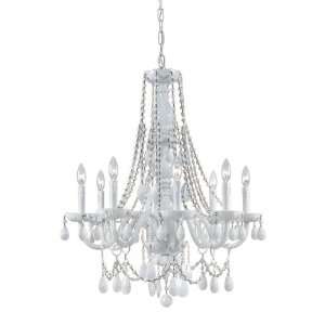 Crystorama Lighting 1078 WW WH MWP Envogue 8 Light Chandeliers in Wet 