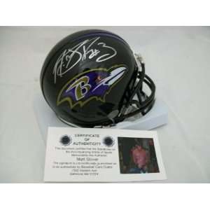  Matt Stover Autographed Mini Helmet   Autographed NFL Mini 