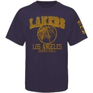  adidas Los Angeles Lakers Purple Standout T shirt Sports 