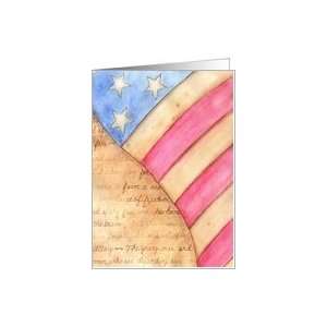 Veterans Day Thank You American Flag Card