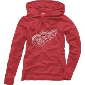  Detroit Red Wings Womens Retreat Long Sleeve Red Hooded 